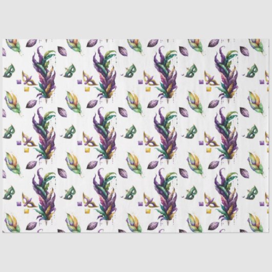 マスクされたマルディグラスシリーズデザイン5 薄葉紙 (正面)