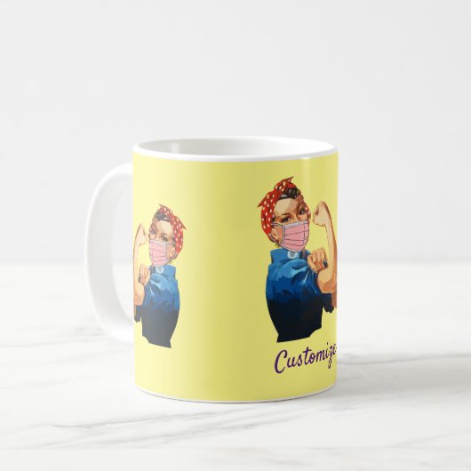 マスクされたメスのエンパワーメントThunder_Cove コーヒーマグカップ (正面左)