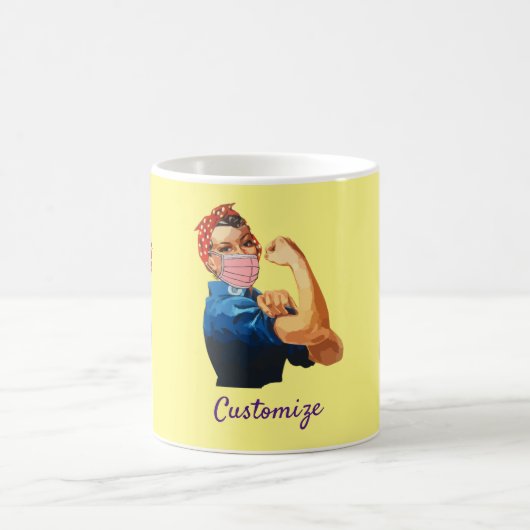 マスクされたメスのエンパワーメントThunder_Cove コーヒーマグカップ (中央)