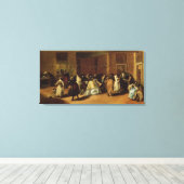 マスクされた会議 キャンバスプリント (インサイチュ (ウッドフロア))