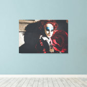 マスクされた女性インヴェネツィアカーニバル キャンバスプリント (インサイチュ (ウッドフロア))