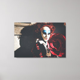 マスクされた女性インヴェネツィアカーニバル キャンバスプリント