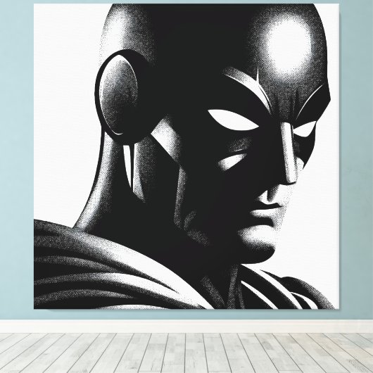 マスクされた正義 キャンバスプリント (インサイチュ (ウッドフロア))