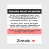 マスクされていない医師と歯科医のビニールのシール シール (シート)
