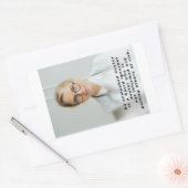 マスクされていない医師の紙シール 長方形シール (封筒)