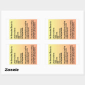 マスクされていない医師情報紙シール 長方形シール (シート)