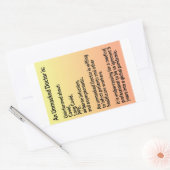 マスクされていない医師情報紙シール 長方形シール (封筒)