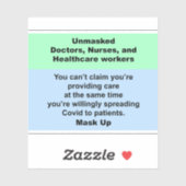 マスクされていない医師、ナース、および医療ビニル シール (シート)