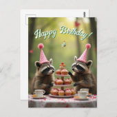 マスクして楽しいお誕生日！ ポストカード (正面/裏面)