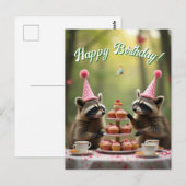 マスクして楽しい誕生日！ ポストカード (正面/裏面)