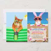 マスクとシュノーケル付きキャットダイバー 招待状 (正面)