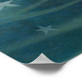 マスクとフクロウの羽のかわいい女の子の鳥 ポスター (角)