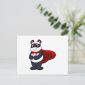 マスクとマントをつけたヒーローパンダ ポストカード (スタンド正面)