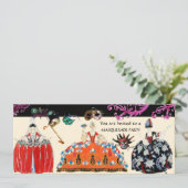 マスクとロココの貴婦人 マーディ・グラス・マスカレード・パーティー 招待状 (スタンド正面)