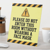 マスクなしで入力しない 台座サイン (インサイチュ)