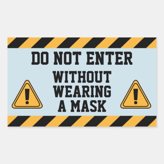 マスクなしで入力しない 長方形シール (正面)