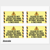 マスクなしで入力しない 長方形シール (シート)