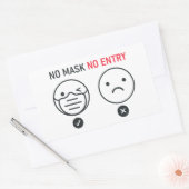 マスクなしエントリなし 長方形シール (封筒)