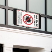 マスクなしサービス共有空気 横断幕 (ビルの外側)