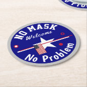 マスクなし問題のない応援 ラウンドペーパーコースター (アングル)