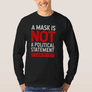 マスクなし政治的な声明IqテストおもしろいマスクSa Tシャツ