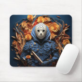 マスクに不気味な3D男 マウスパッド (マウス)