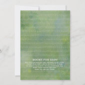 マスクに水彩動物ベビーシャワー 招待状 (裏面)