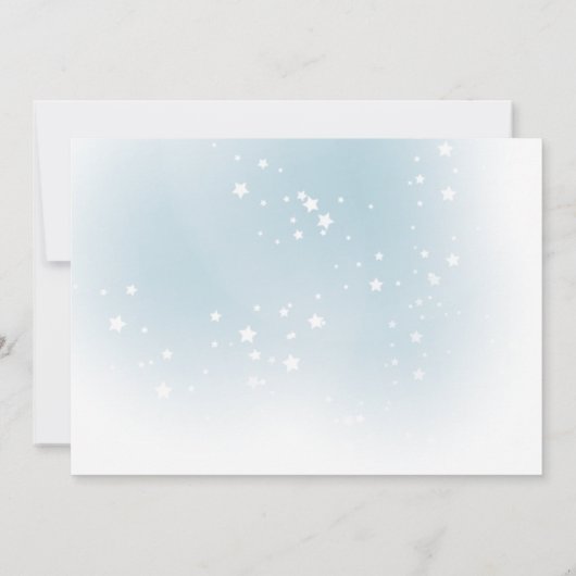 マスクに青い北極の動物ベビーインビタット 招待状 (裏面)