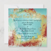 マスクの仮面舞踏会のベニス風の謝肉祭のパーティー 招待状 (裏面)