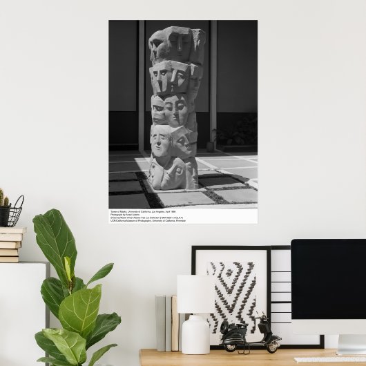 マスクの塔， UCLA, 1966 ポスター (ホームオフィス)