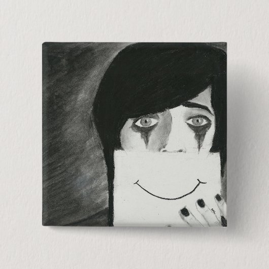 マスクの後ろ 缶バッジ (正面)