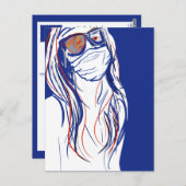 マスクの憂鬱 ポストカード (正面/裏面)