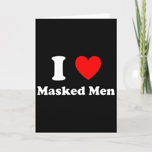 マスクの男性のデザインが好き カード (正面)