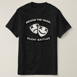 マスクの裏側 沈黙の戦い 都市グラフィック Tシャツ
