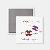 マスクはダメ！ マグネット (正面/裏面)