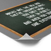 マスクは新しいブラジャーの黒板である ポスター (角)