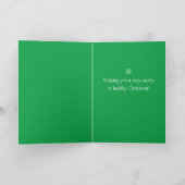 マスクをしたかわいいプードル - メリークリスマス! シーズンカード (内部)