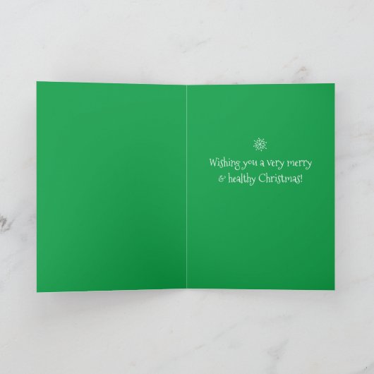 マスクをしたかわいいプードル - メリークリスマス! シーズンカード (内部)