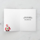 マスクをしたサンタ2020年のクリスマス シーズンカード (内部)
