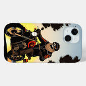 🏍️ マスクをしたドクロのバイク乗り スピード感 Case-Mate iPhoneケース (裏面 (横))