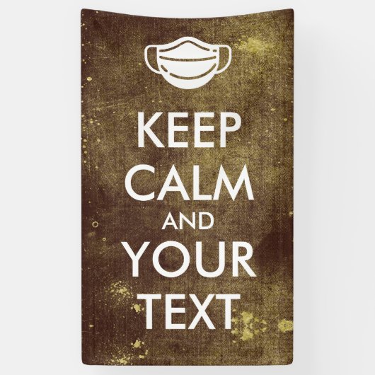 マスクを使用して独自の「カーム&運オン」を作成 横断幕 (縦)