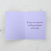 マスクを持つ私の戯曲先生にありがとう: 演劇 サンキューカード (内部)