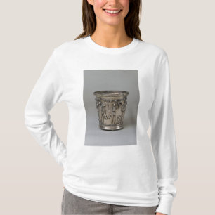 マスクを握る骨組を搭載するゴブレットのエンボス Tシャツ