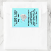 マスクを衣服して紙シールを防止する 長方形シール (バッグ)