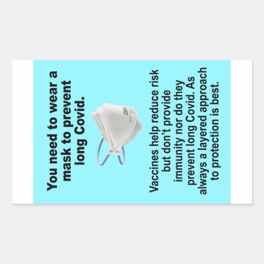 マスクを衣服して紙シールを防止する 長方形シール (正面)