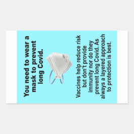 マスクを衣服して紙シールを防止する 長方形シール