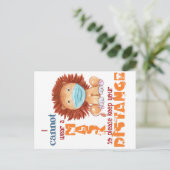 マスクを衣服できません – ライオン ポストカード (スタンド正面)