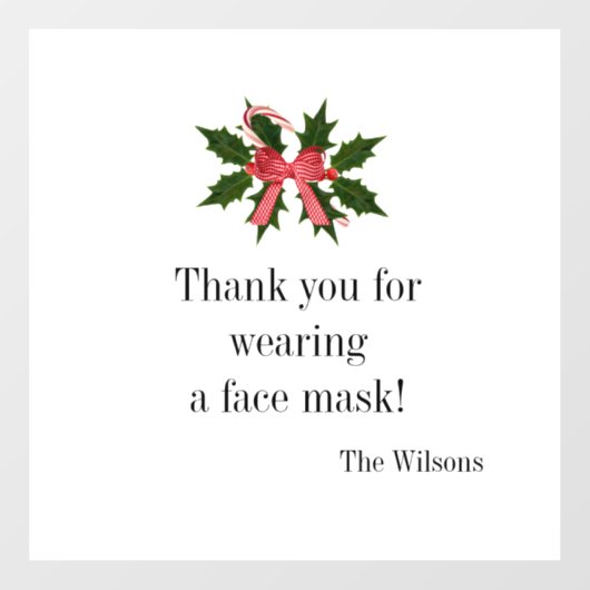 マスクウィンドウを貼ってくれてありがとう顔 ウィンドウサイン (シート)