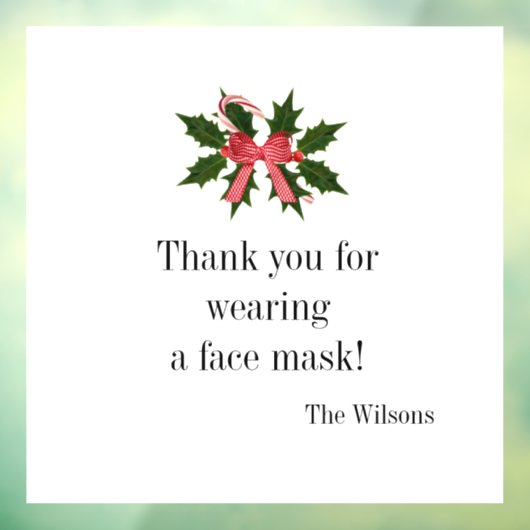 マスクウィンドウを貼ってくれてありがとう顔 ウィンドウサイン (シート3)