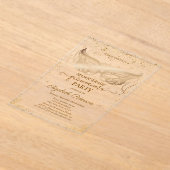 マスクエレガントスターズ紙吹雪キンセアニラ アクリル招待状 (レイダウン)